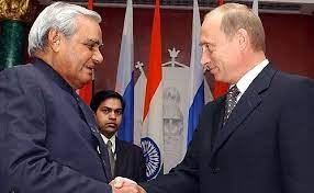 Atal Bihari Vajpayee and Vladimir Putin