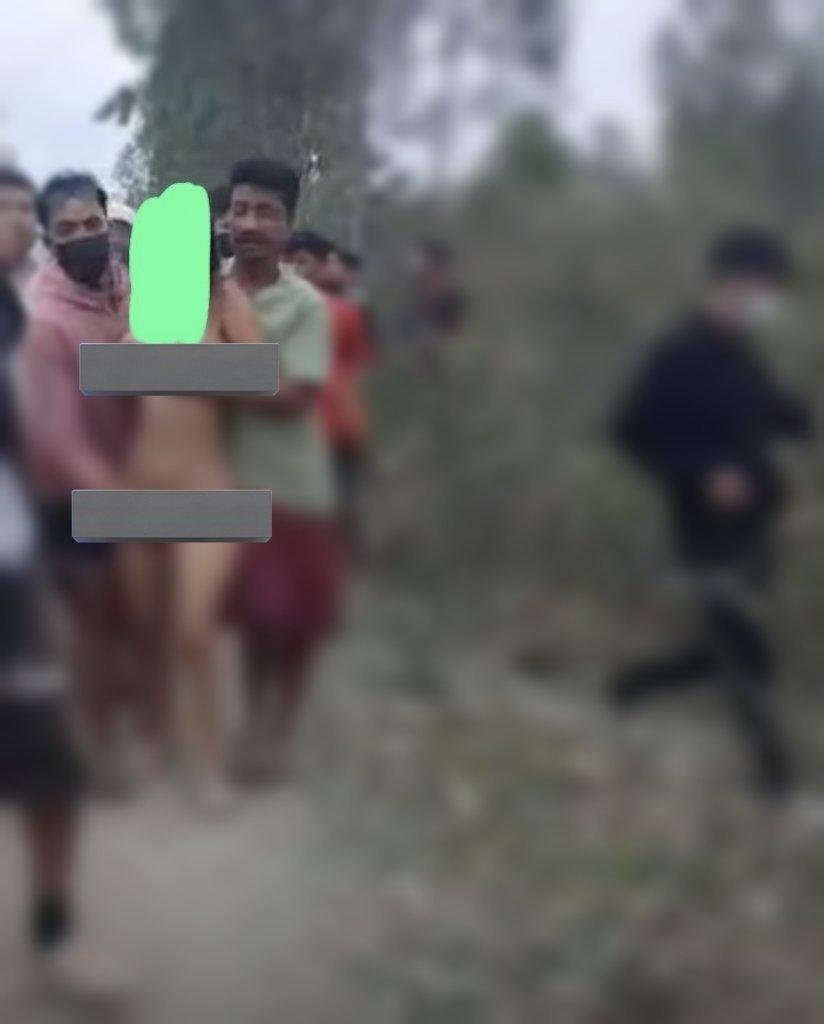 horrific videos two young women being paraded naked road by mob manipur have been widely