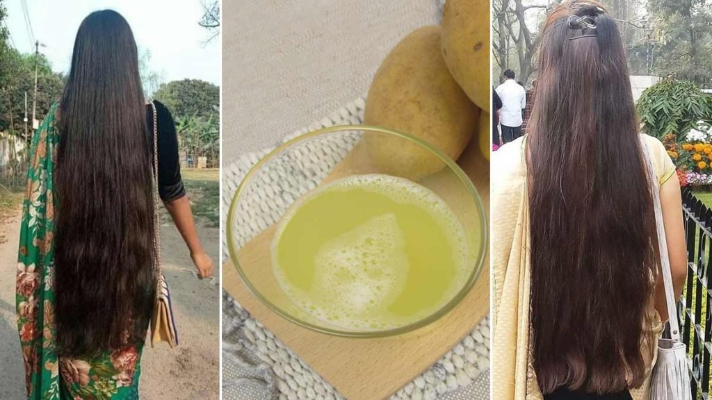 how to use potato juice for long hair