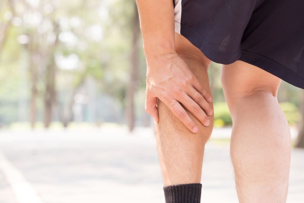 cramp in leg while exercising sports injury concept 578565472 5ad795f8875db90036db9c0f