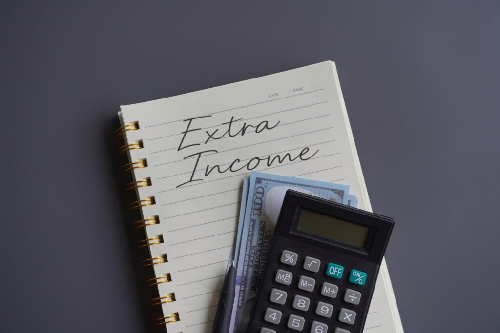 top view image of calculator money and notebook w 2025 03 13 14 53 40 utc